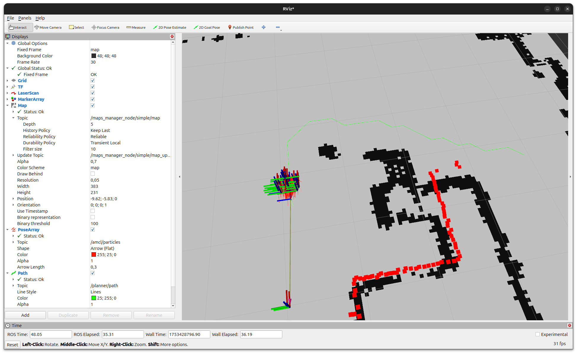 Turtlebot2 navigating using EasyNav